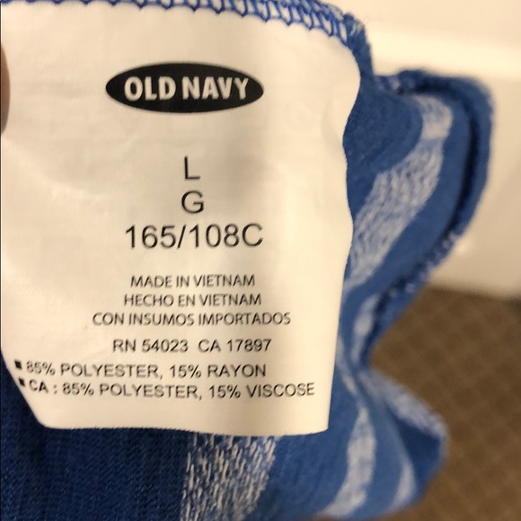 Old Navy Maternity sleeveless blue striped top. - Picture 3 of 4